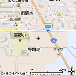 京都府城陽市富野野路地周辺の地図