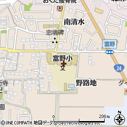 城陽市立富野小学校周辺の地図