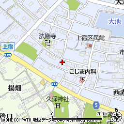 愛知県豊川市八幡町上宿59-3周辺の地図