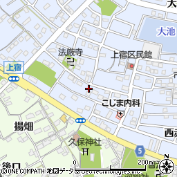 愛知県豊川市八幡町上宿59周辺の地図