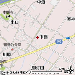 愛知県豊橋市賀茂町下鶴周辺の地図