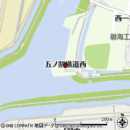 愛知県西尾市寺津町（五ノ割横道西）周辺の地図