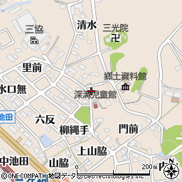 愛知県額田郡幸田町深溝里周辺の地図