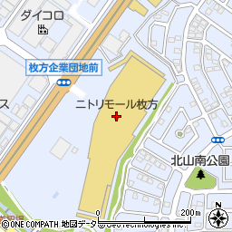 ダイソーニトリモール枚方店周辺の地図
