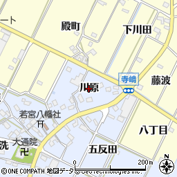 愛知県西尾市吉良町寺嶋（川原）周辺の地図