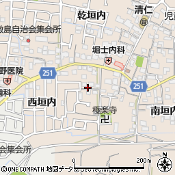 京都府城陽市富野西垣内45周辺の地図