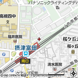 高槻市立駐輪場摂津富田駅前自転車駐車場周辺の地図