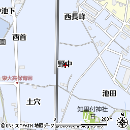 愛知県知多郡武豊町東大高野中周辺の地図