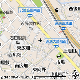 愛知県幸田町（額田郡）深溝（札ノ辻）周辺の地図