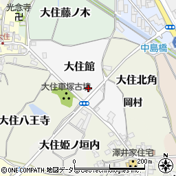 京都府京田辺市大住館周辺の地図
