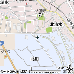 京都府城陽市観音堂北田周辺の地図
