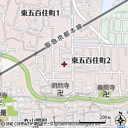 大阪府高槻市東五百住町周辺の地図