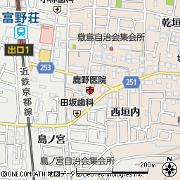 京都府城陽市富野西垣内21周辺の地図