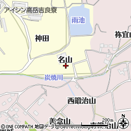 愛知県西尾市吉良町瀬戸名山周辺の地図