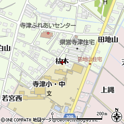 愛知県西尾市寺津町枯木周辺の地図
