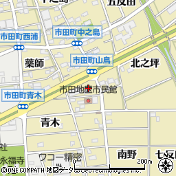 愛知県豊川市市田町山鳥周辺の地図