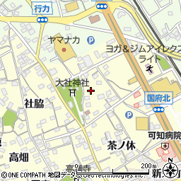 愛知県豊川市国府町清水23周辺の地図