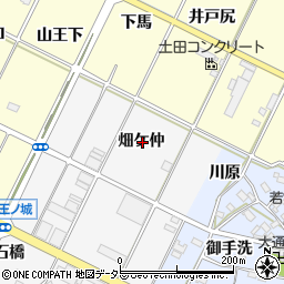 愛知県西尾市吉良町木田畑ケ仲周辺の地図