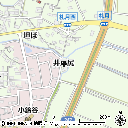 愛知県常滑市大谷井戸尻周辺の地図