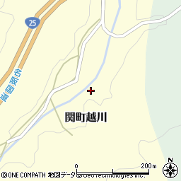 三重県亀山市関町越川周辺の地図