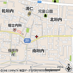 京都府城陽市富野北垣内77周辺の地図