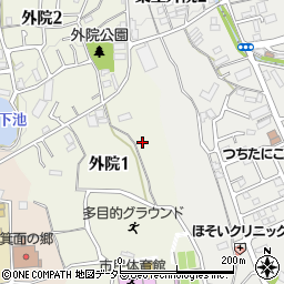 大阪府箕面市外院1丁目11周辺の地図