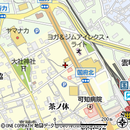 愛知県豊川市国府町清水38周辺の地図