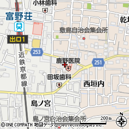 京都府城陽市富野西垣内19周辺の地図