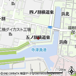 愛知県西尾市寺津町五ノ割横道東周辺の地図