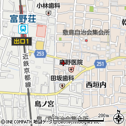 京都府城陽市富野西垣内12周辺の地図
