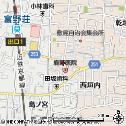 京都府城陽市富野西垣内8周辺の地図