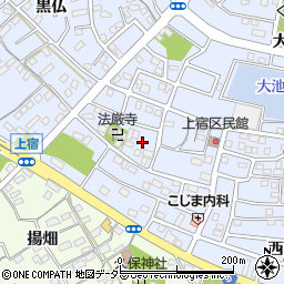 愛知県豊川市八幡町上宿周辺の地図