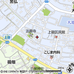 愛知県豊川市八幡町（上宿）周辺の地図