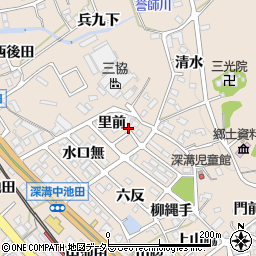 愛知県額田郡幸田町深溝里前15周辺の地図