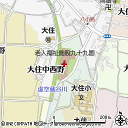 京都府京田辺市大住池平99周辺の地図