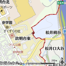 京都府八幡市欽明台東4周辺の地図