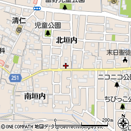 京都府城陽市富野北垣内63-4周辺の地図