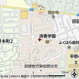 大阪府枚方市東牧野町25-13周辺の地図