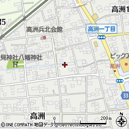 静岡県藤枝市高洲16-6周辺の地図