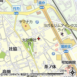 愛知県豊川市国府町清水周辺の地図