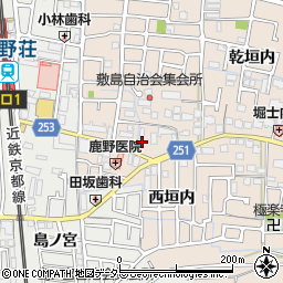 京都府城陽市富野西垣内27周辺の地図