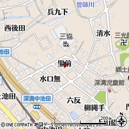 愛知県額田郡幸田町深溝里前周辺の地図