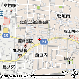 京都府城陽市富野西垣内31周辺の地図