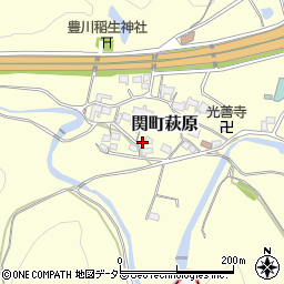 三重県亀山市関町萩原周辺の地図