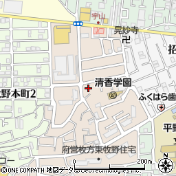 大阪府枚方市東牧野町25-5周辺の地図