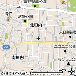 京都府城陽市富野北垣内61-5周辺の地図