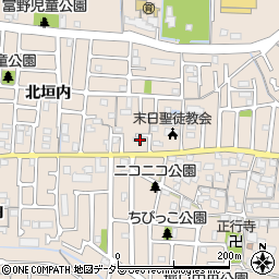 京都府城陽市富野北垣内43周辺の地図