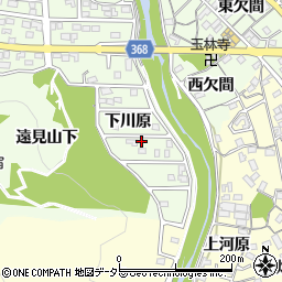 愛知県豊川市御油町下川原39周辺の地図