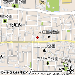 京都府城陽市富野北垣内44周辺の地図