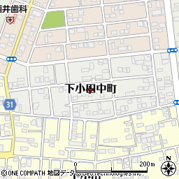 静岡県焼津市下小田中町周辺の地図